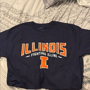 Illinois Fighting Illini T-Shirt - Navy and Orange
